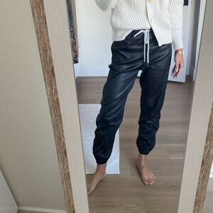 SPRWN lambskin drawstring joggers